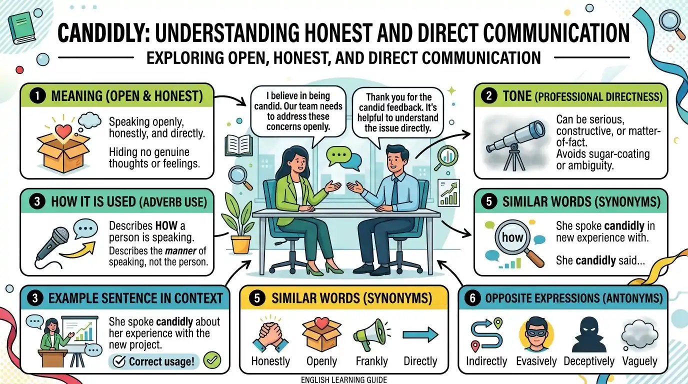 Synonyms of Candidly