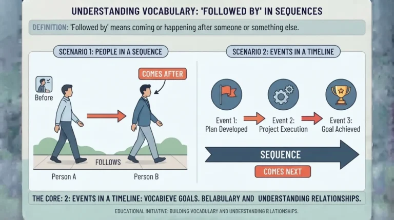 Synonyms of Followed By