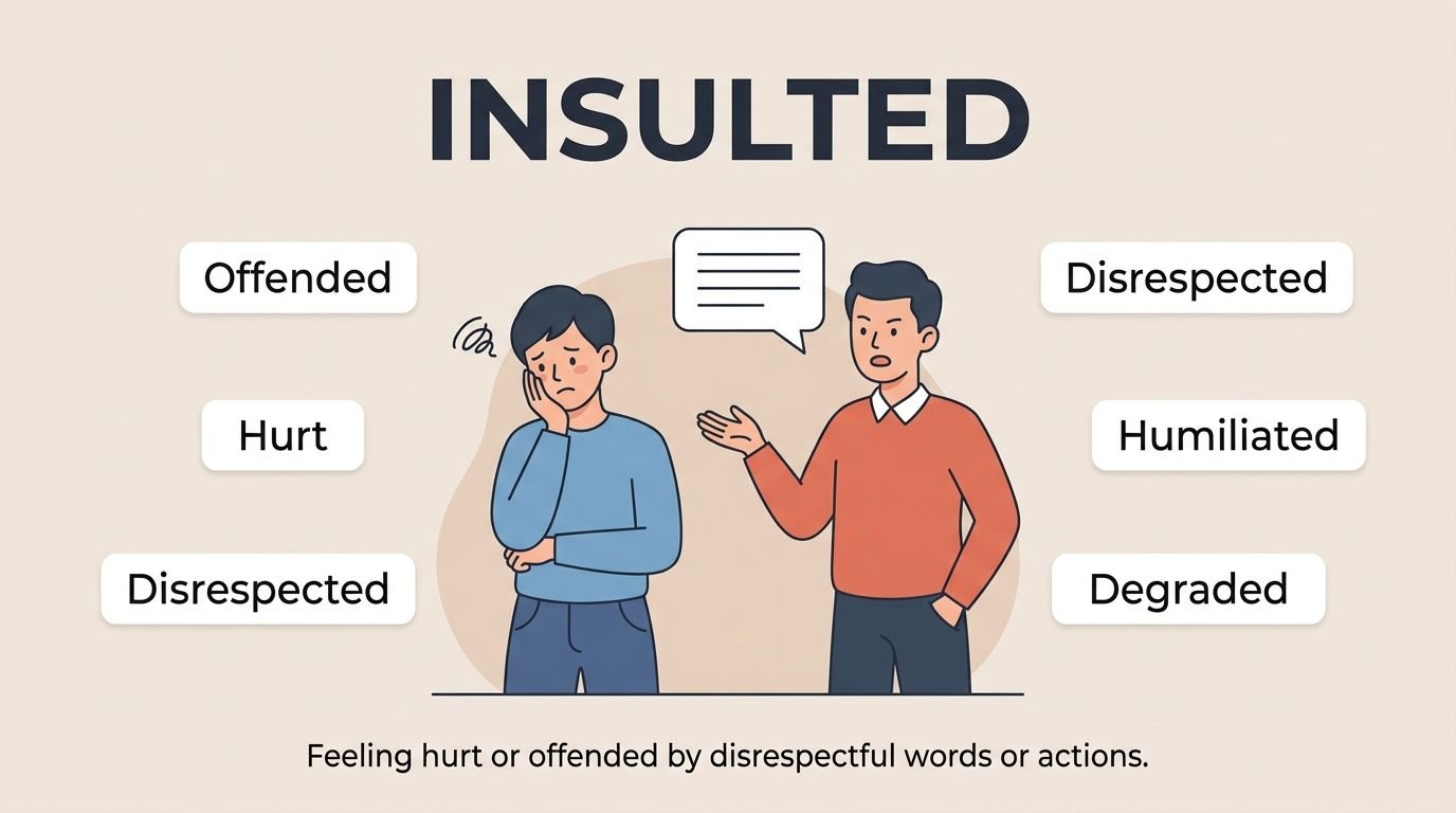 Synonyms of Insulted