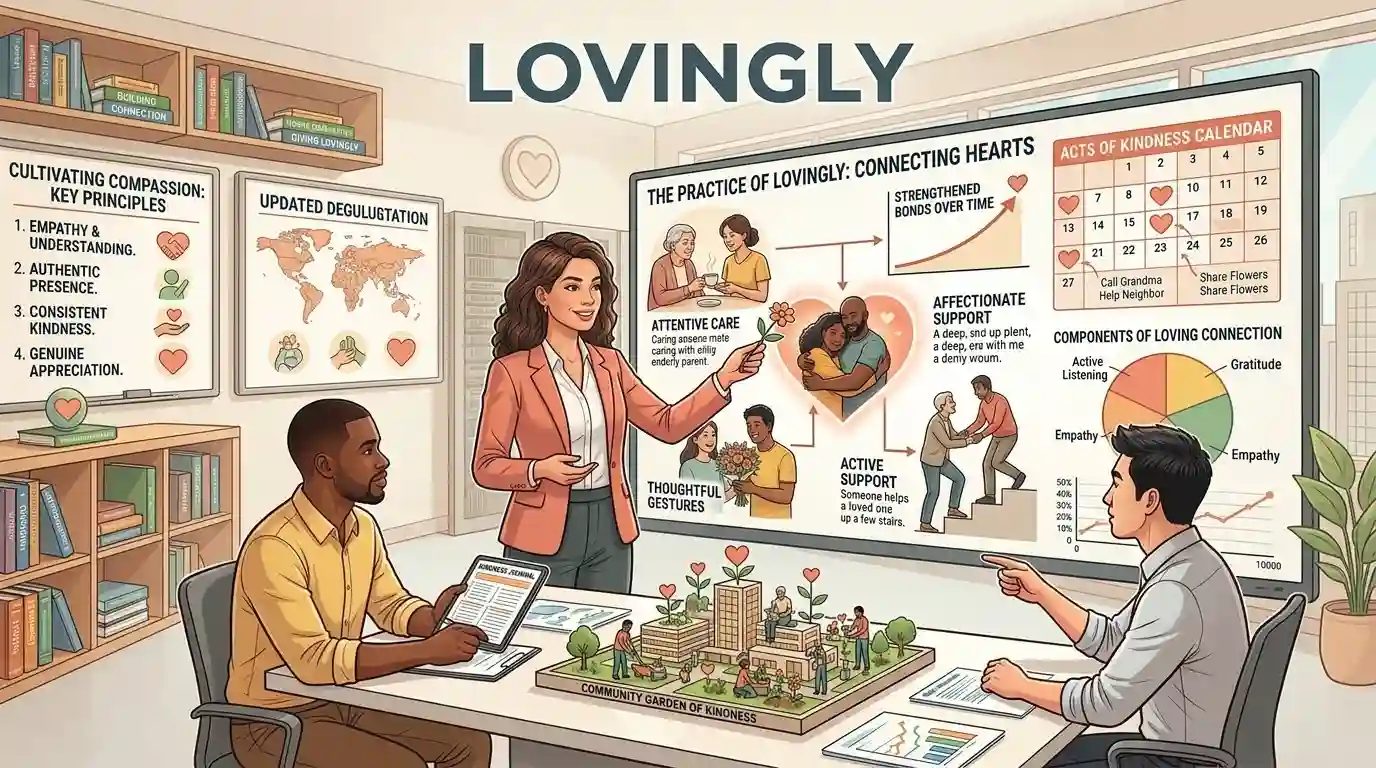 Synonyms of Lovingly