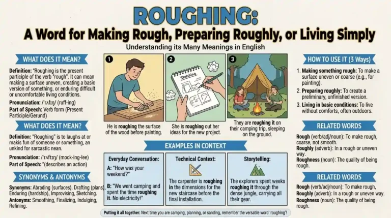 Synonyms of Roughing