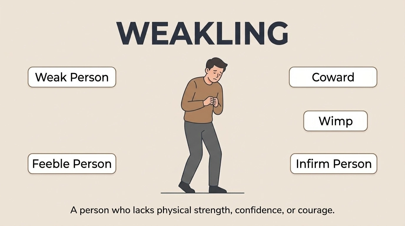 Synonyms of Weakling