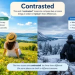 Synonyms of Contrasted