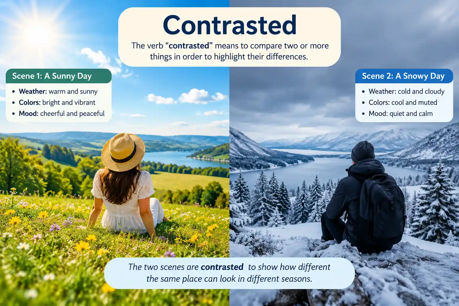 Synonyms of Contrasted