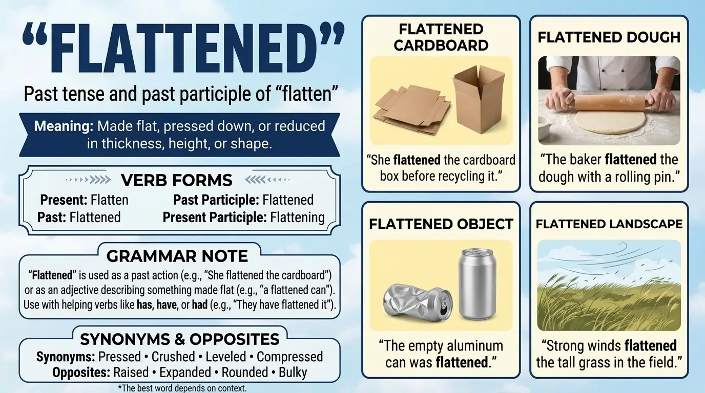 Synonyms of Flattened