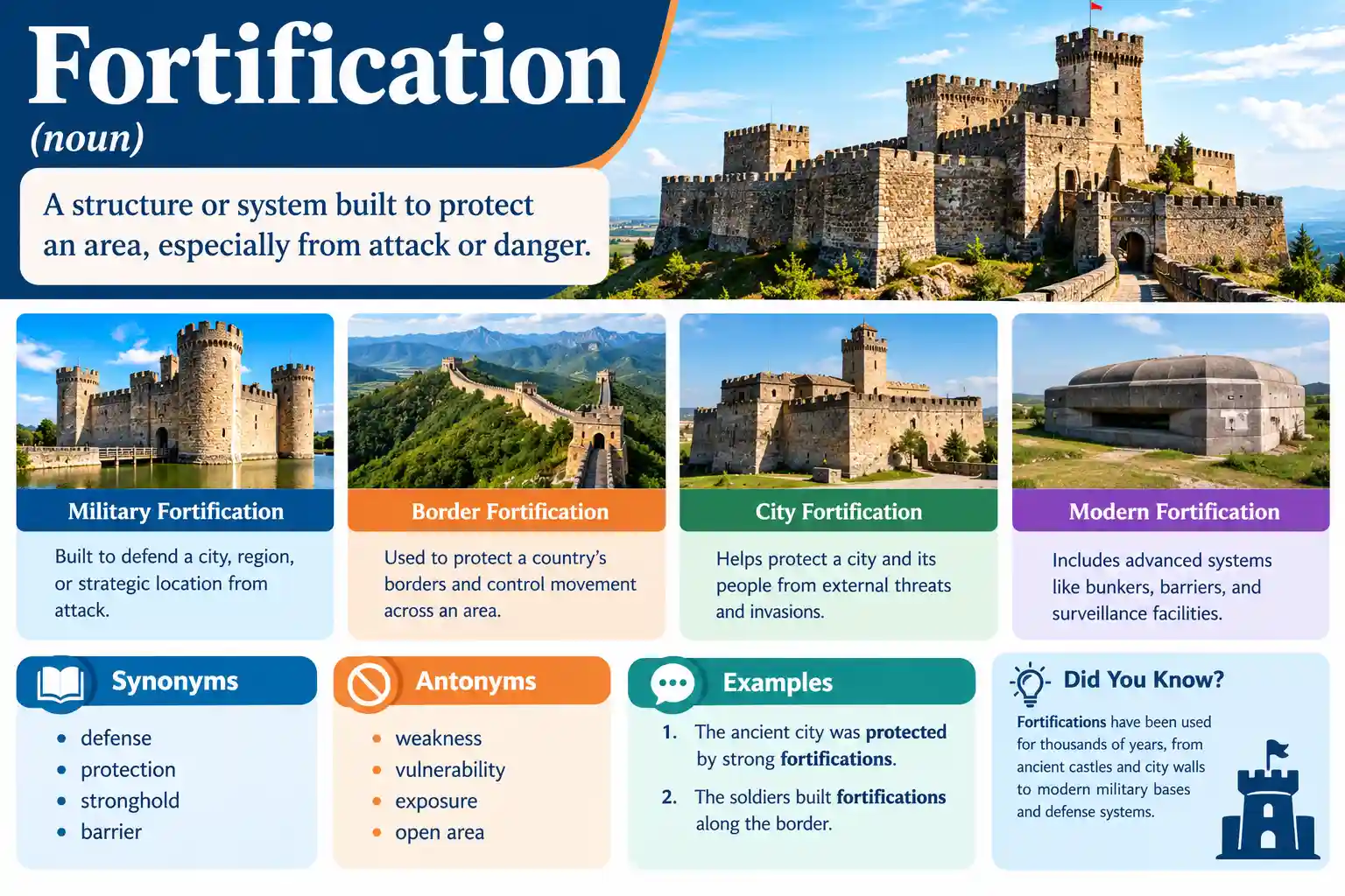 Synonyms of Fortification