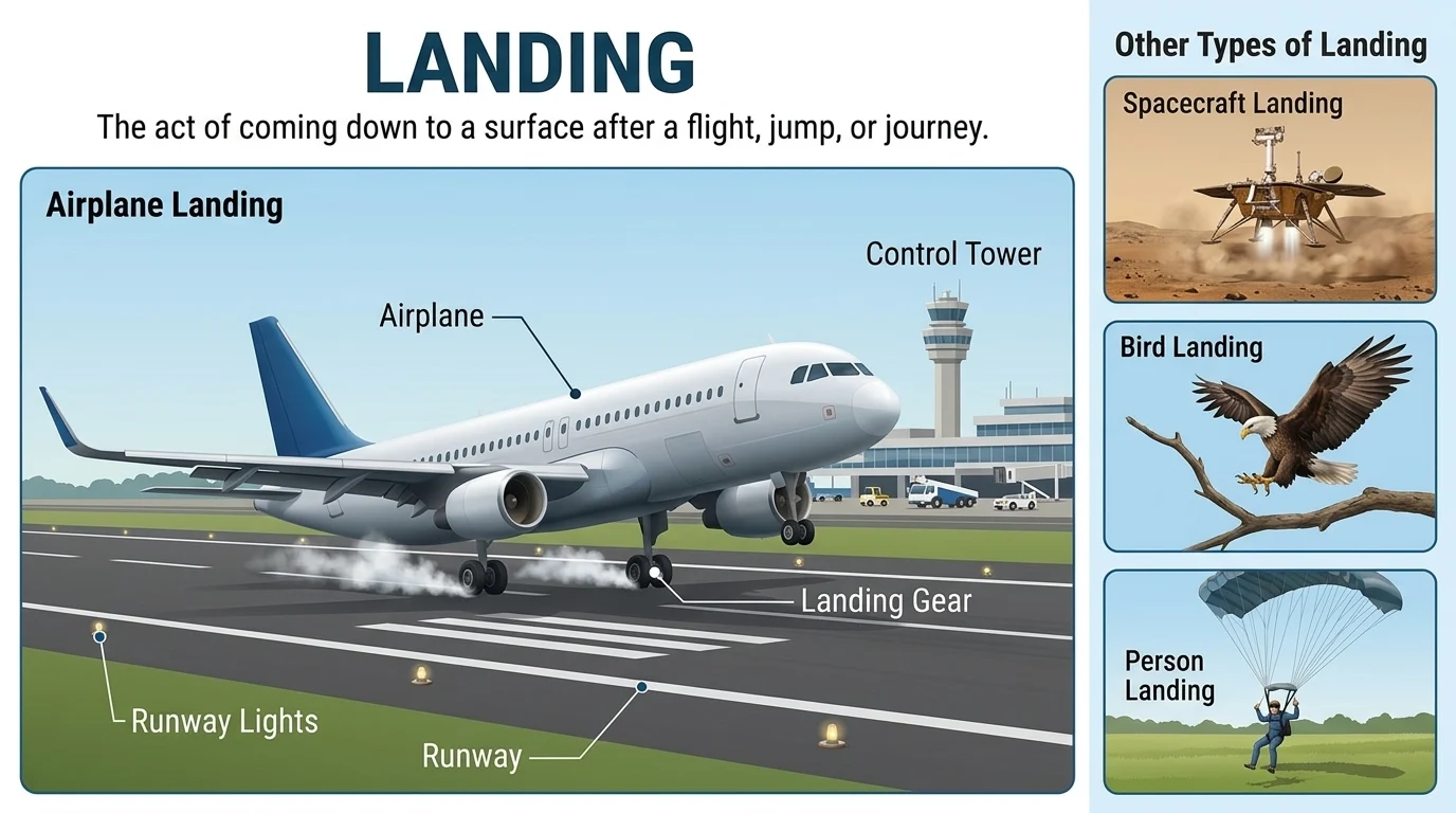Synonyms of Landing
