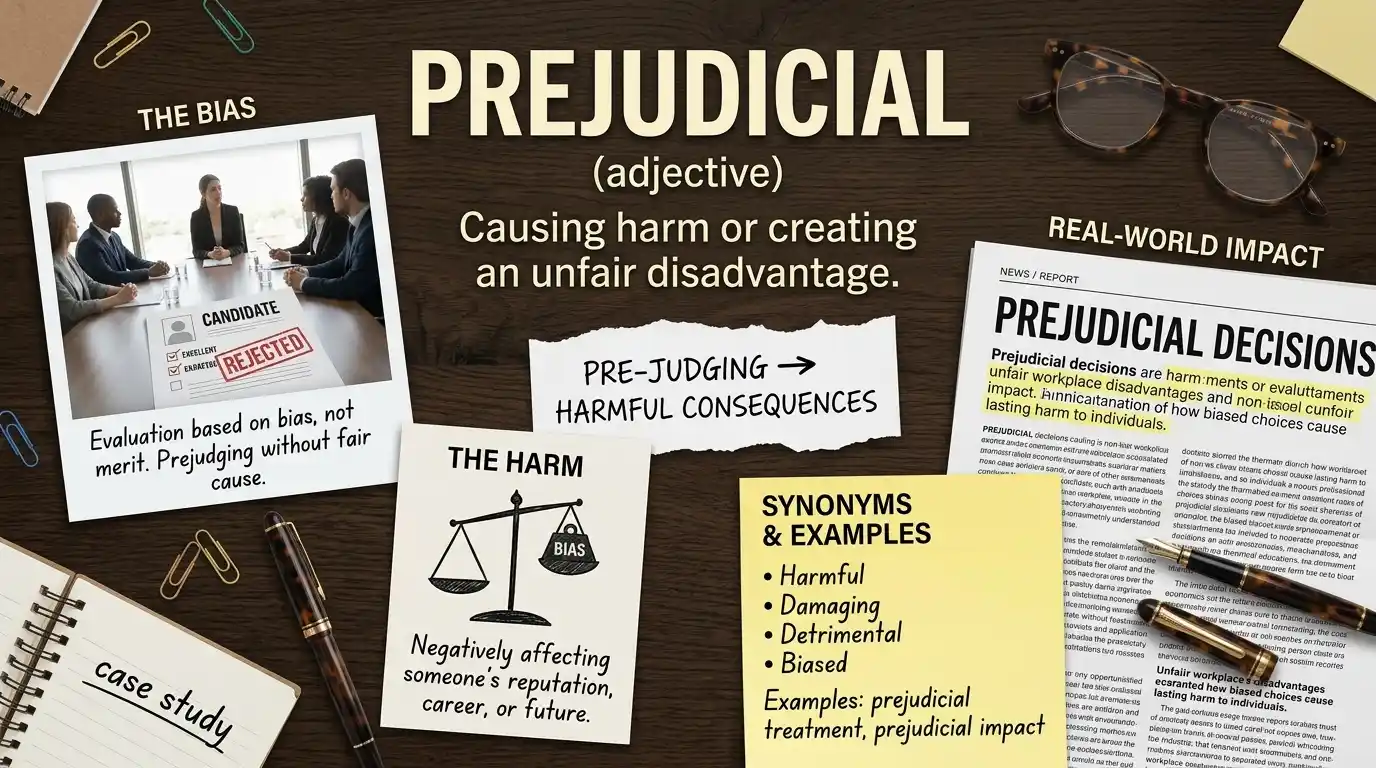 Synonyms of Prejudicial