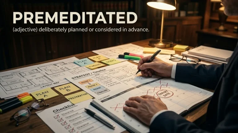Synonyms of Premeditated