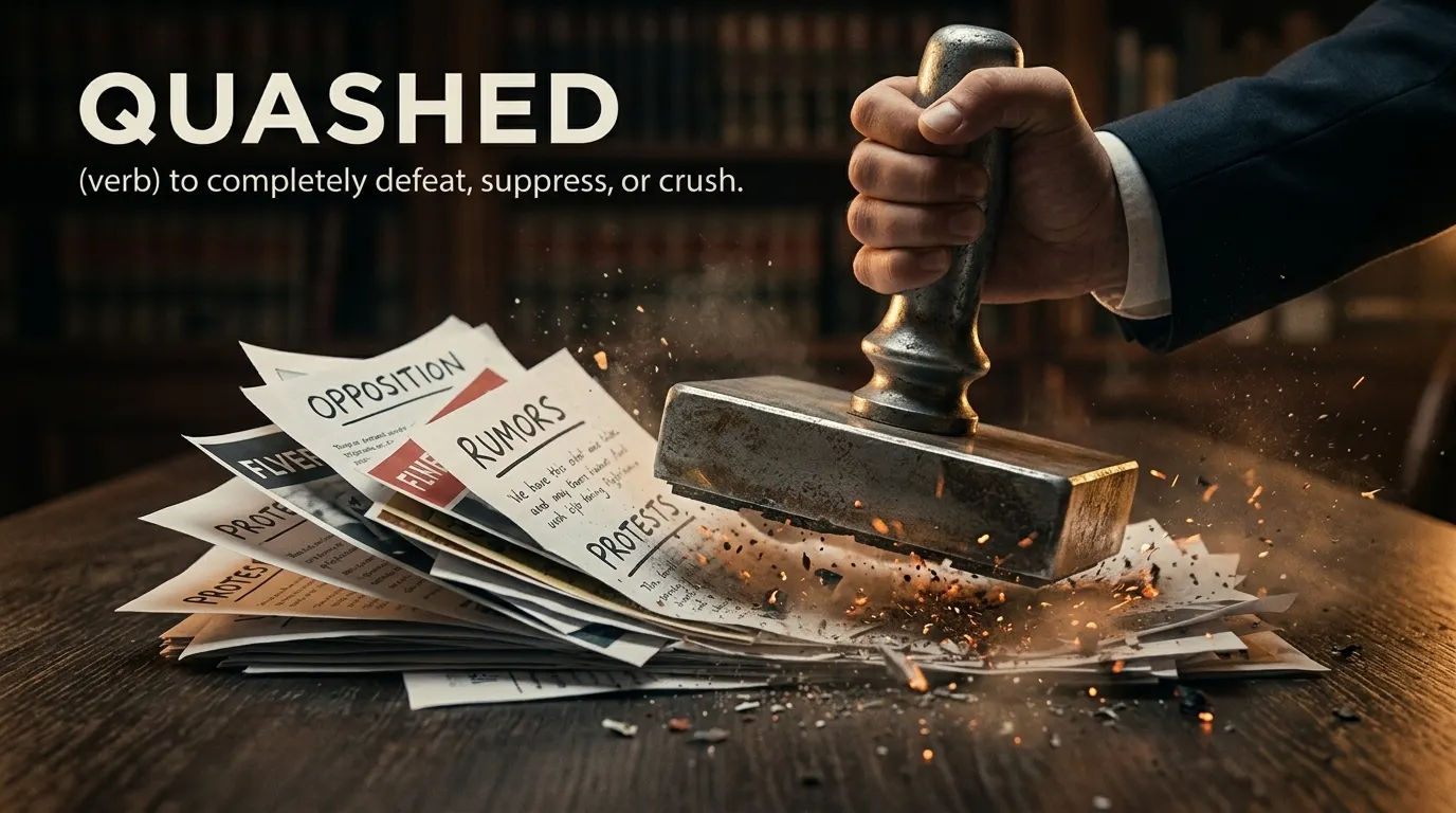 Synonyms of Quashed